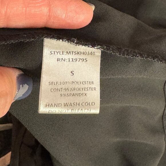 Moon Black Gray Sleeveless Blouse Lace Insert Semi Sheer Women's Size Small EUC - Picture 5 of 8